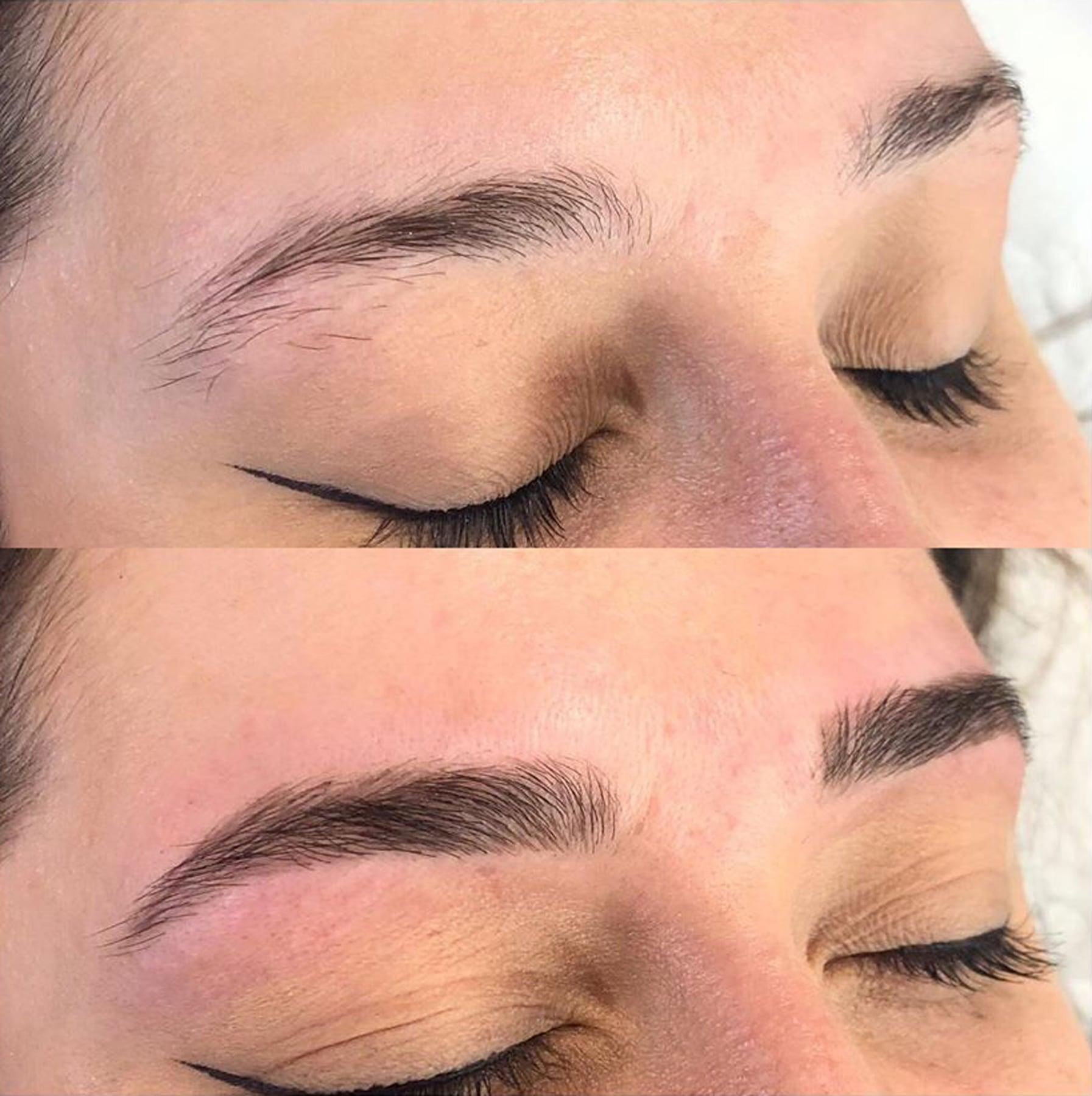 Brows by Nicola, before and after