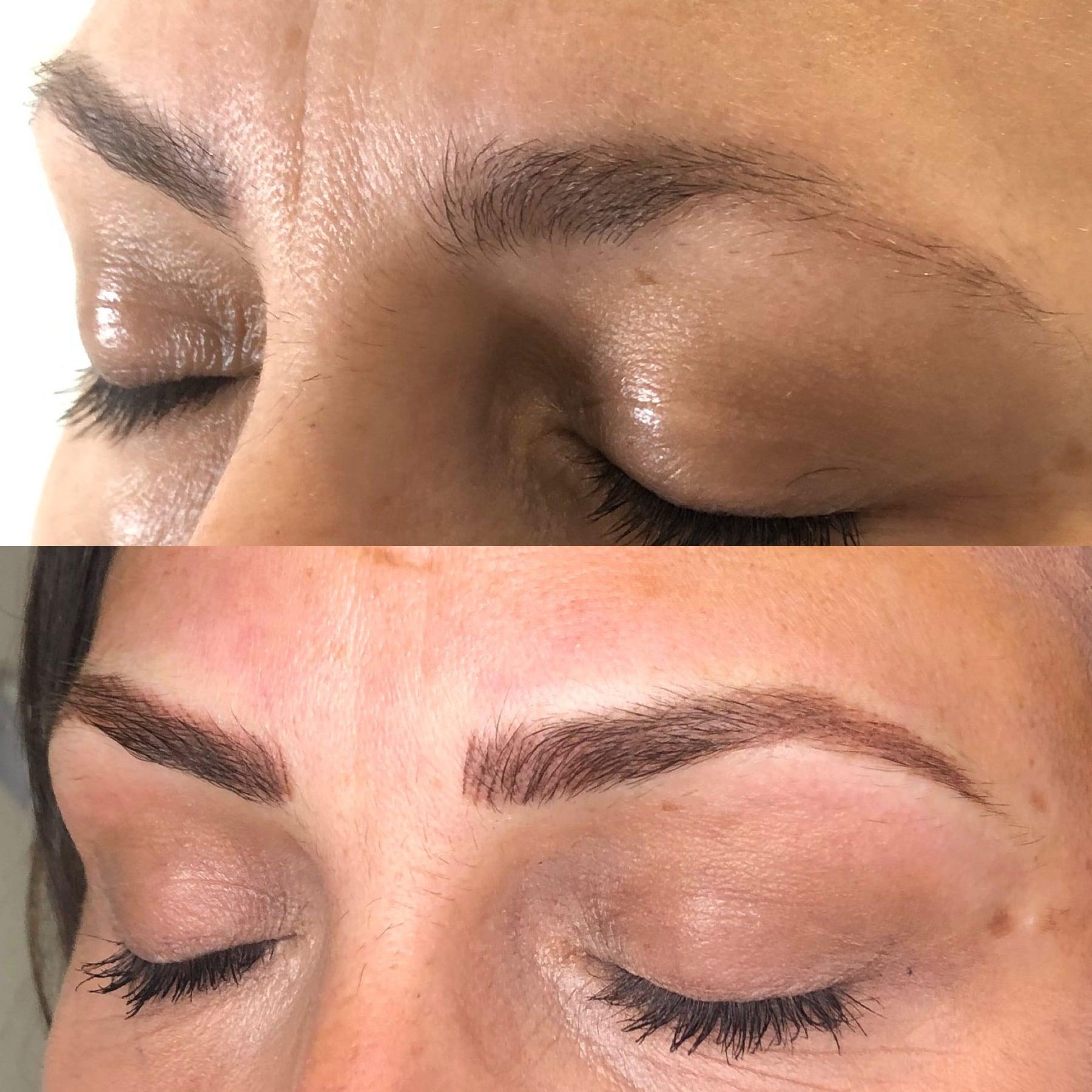 Brows by Nicola, before and after