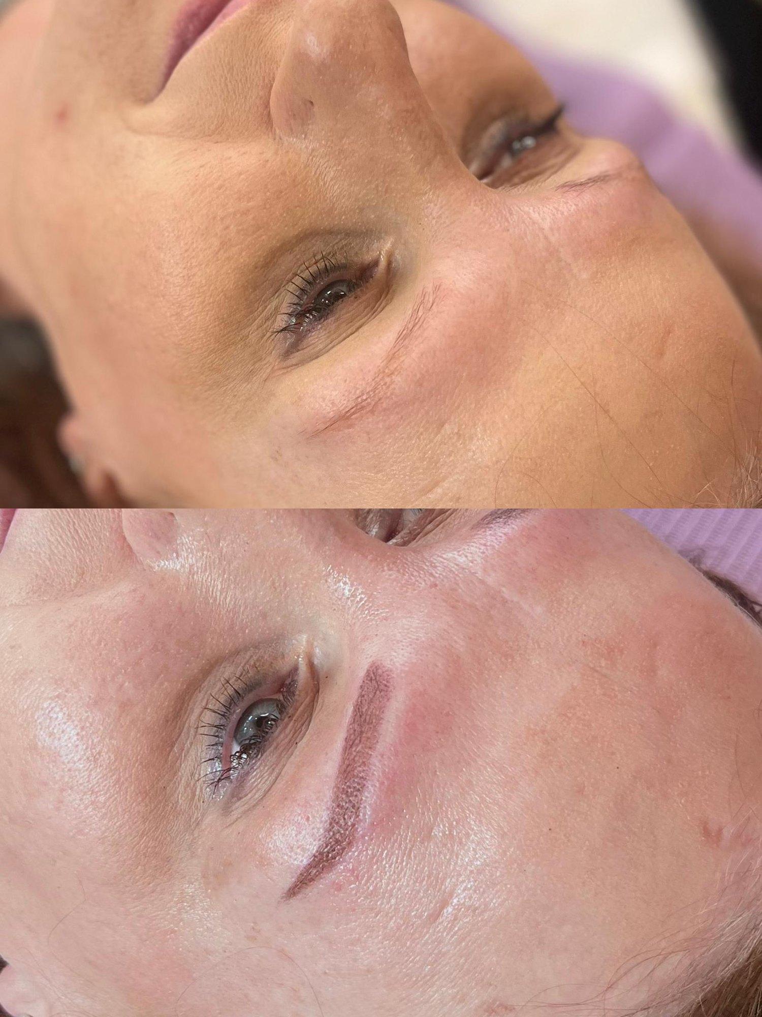 Brows by Nicola, before and after