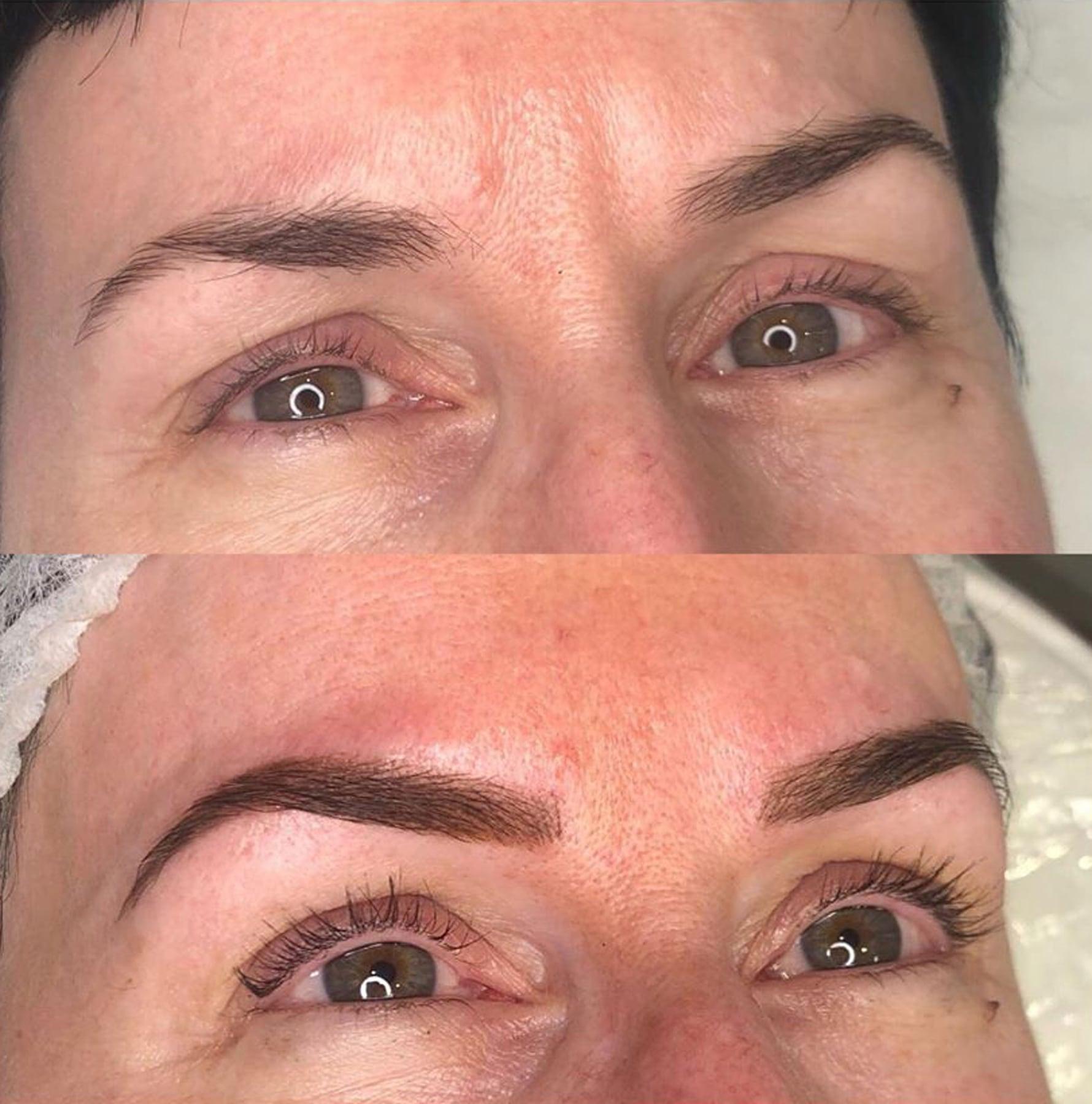 Brows by Nicola, before and after